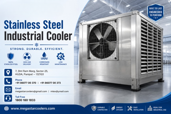 Buy Stainless Steel Industrial Coolers At Best Price in India - Megastar Coolers