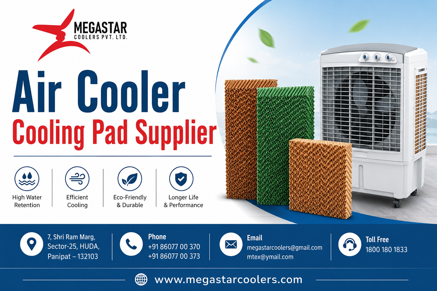 Best Air Cooler Cooling Pad Supplier in Delhi - Megastar Coolers Pvt. Ltd.