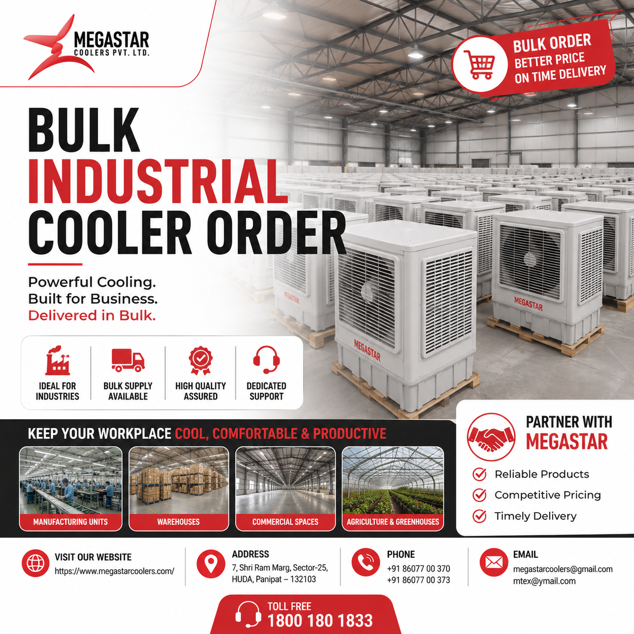 Bulk Industrial Cooler Order