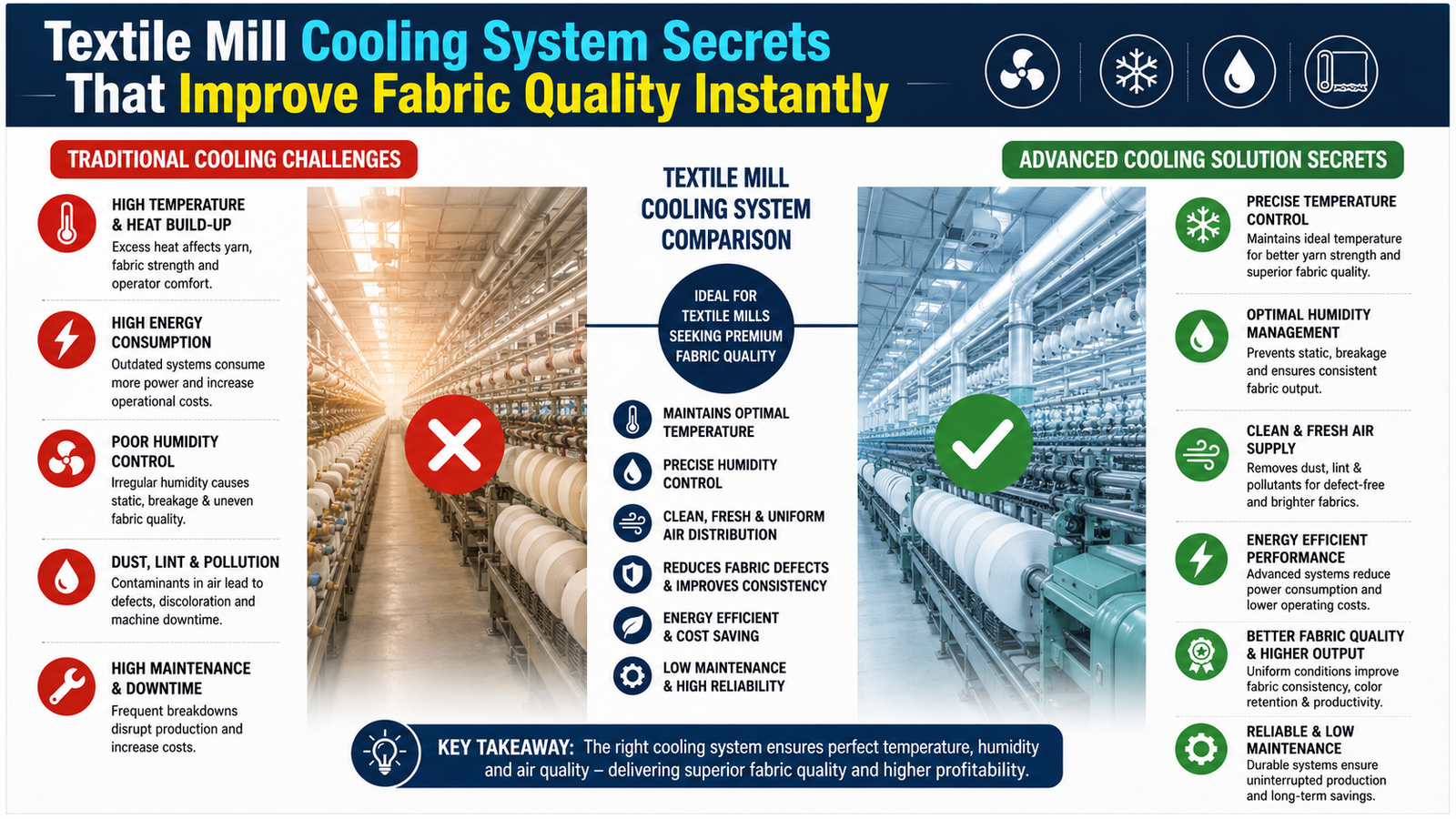 Textile Mill Cooling System Secrets That Improve Fabric Quality Instantly