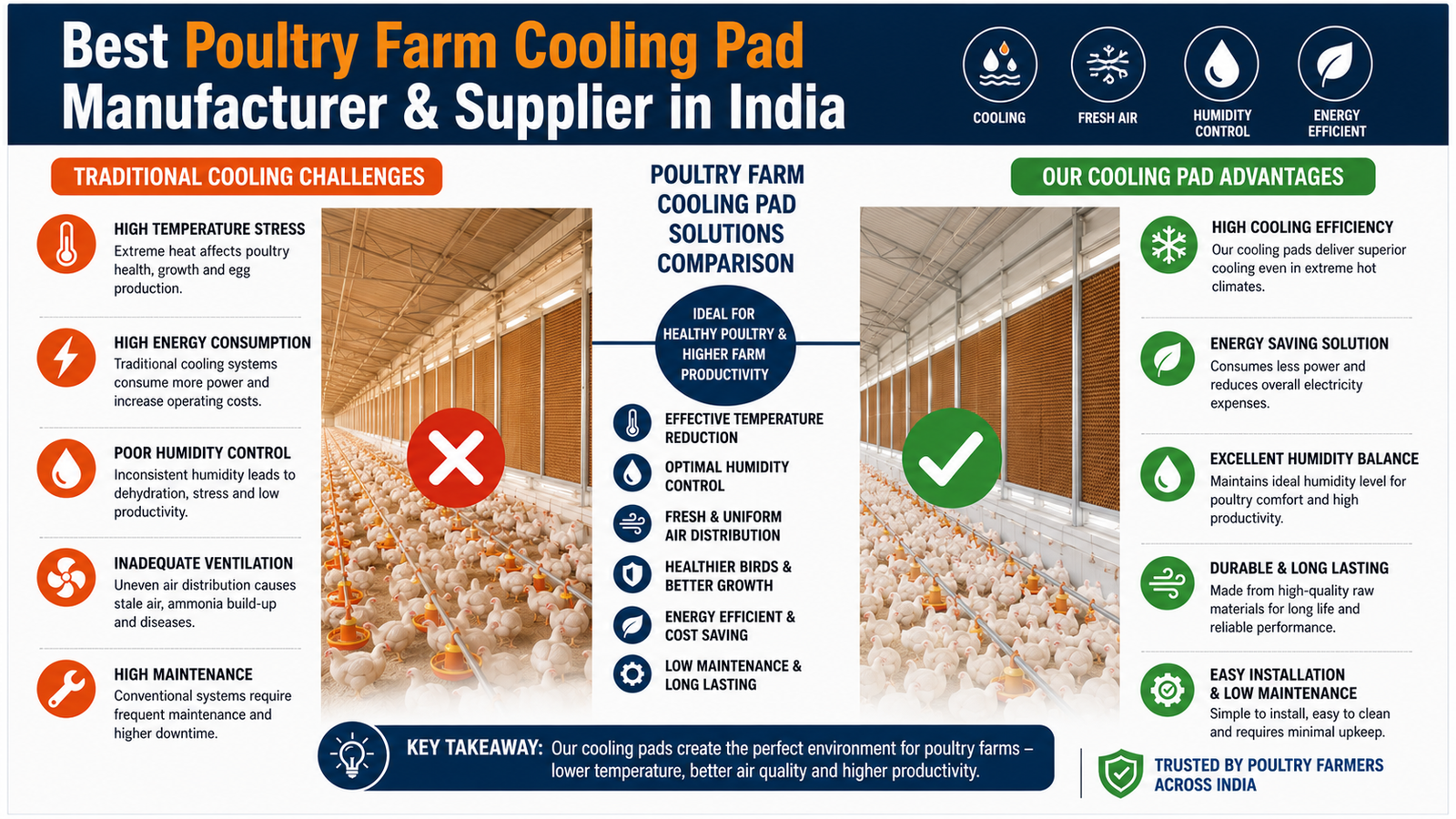 Best Poultry Farm Cooling Pad Manufacturer & Supplier in India