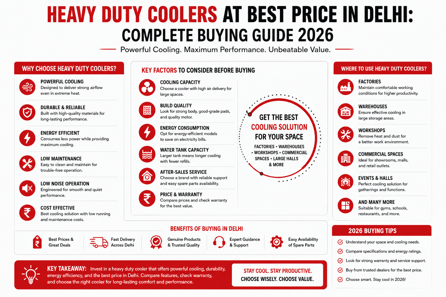 Heavy Duty Coolers at Best Price in Delhi: Complete Buying Guide 2026