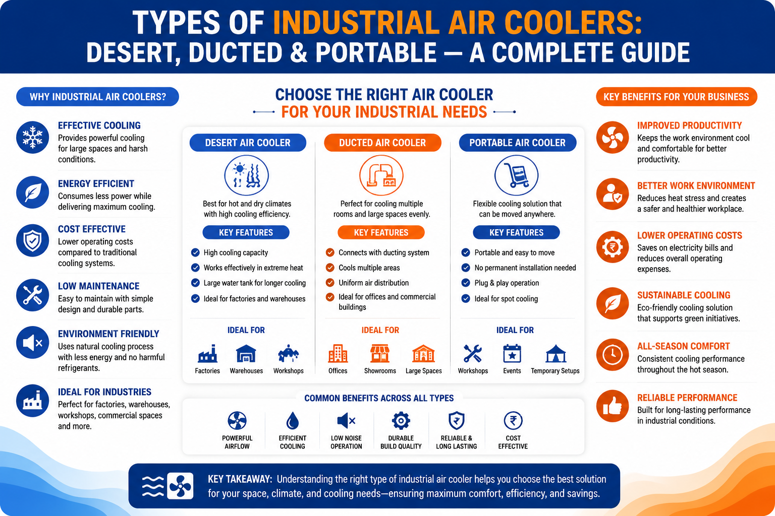 Types of Industrial Air Coolers: Desert, Ducted & Portable — A Complete Guide