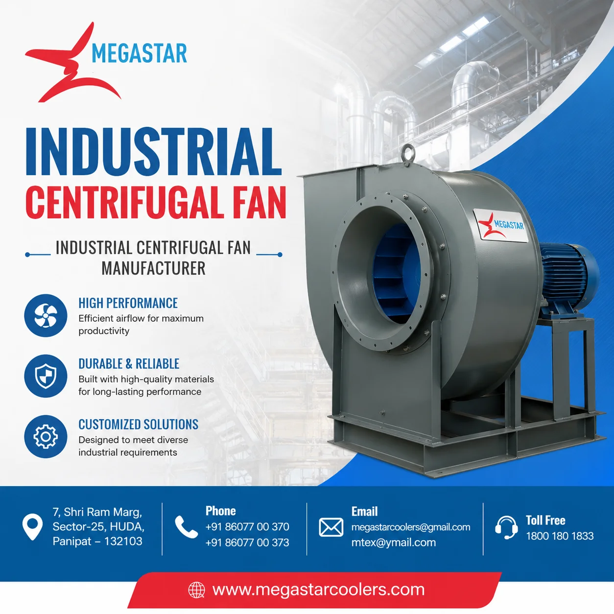 Industrial Centrifugal Fan Manufacturers in Bihar