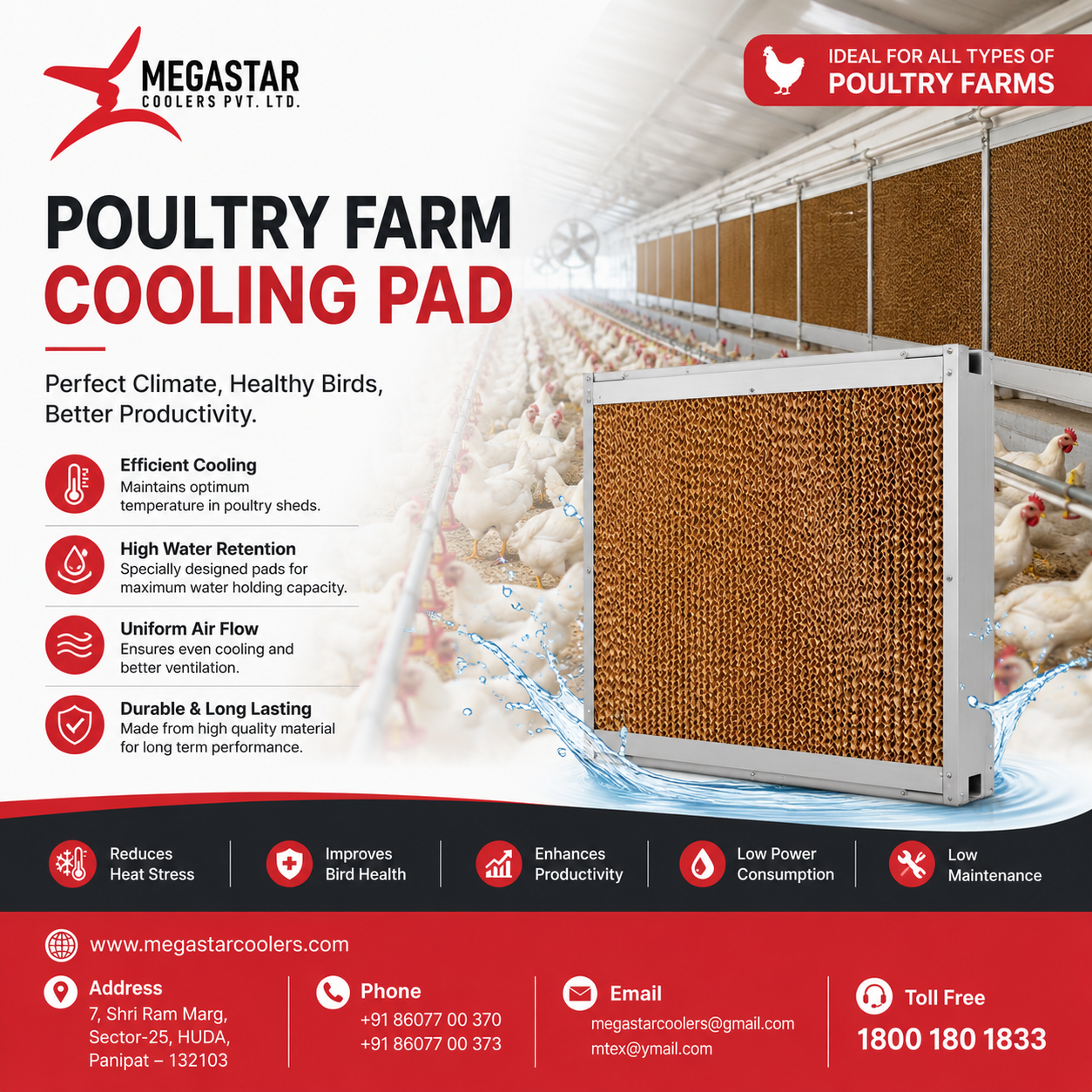 Poultry Farm Cooling Pad in Panipat
